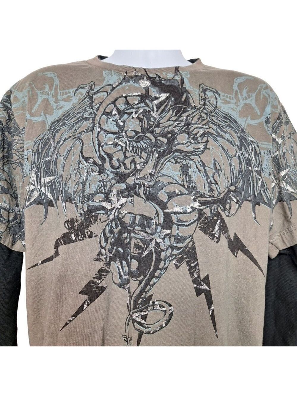 Counter Intelligence Thermal Shirt XL Dragon Y2K